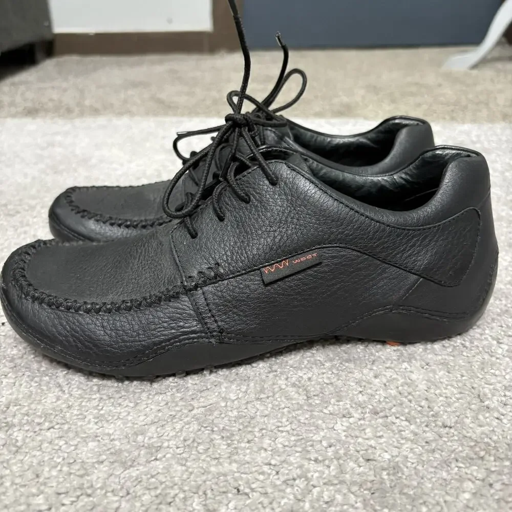 Wolverine Mens Lace Up Black Leather Work Shoe Sneaker Size 8M W07-252